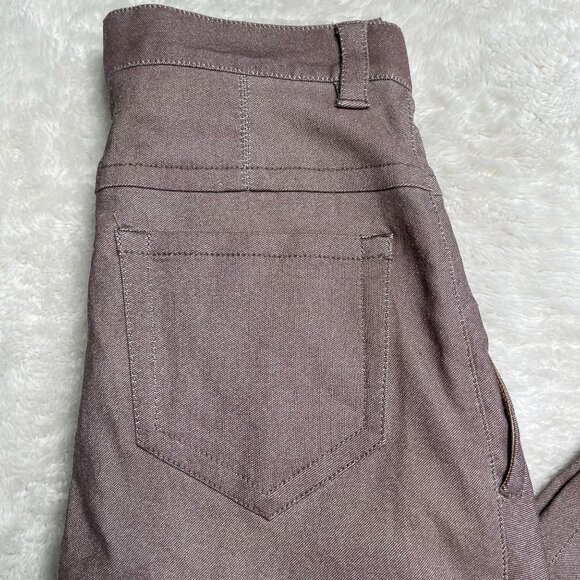 Y2K Vintage Marc Jacobs Women's Brown Skinny High-Rise Pleated Jeans Size 8 - Picture 4 of 14